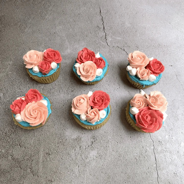 Pink Floral Cupcakes - Crave by Leena