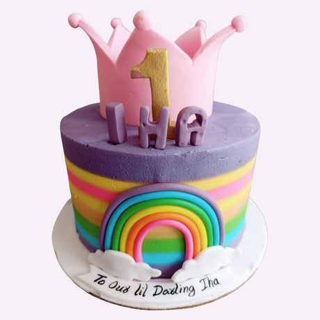 The Crown Rainbow Cake - Crave by Leena