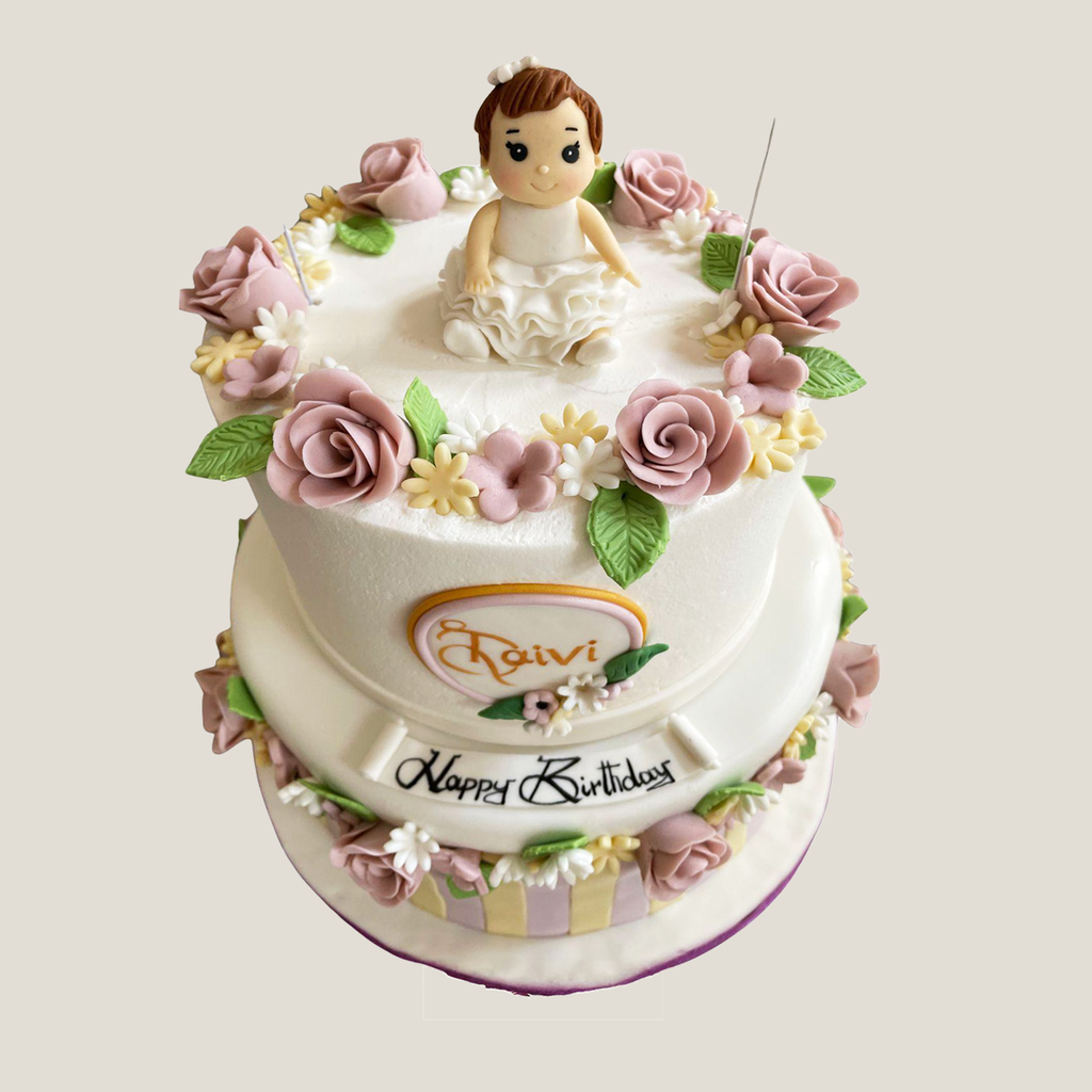 The floral Doll Cake - Crave by Leena
