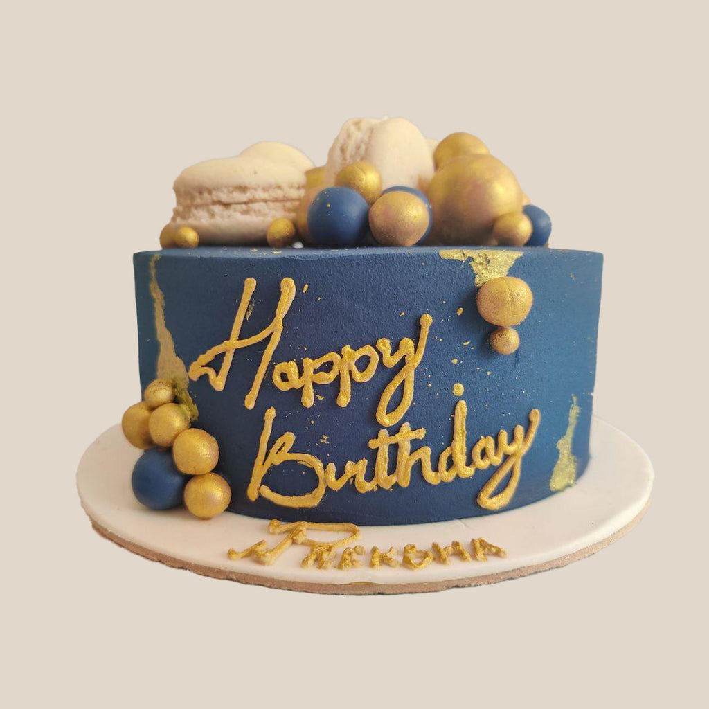 The Golden ball Macaron Cake - Crave by Leena