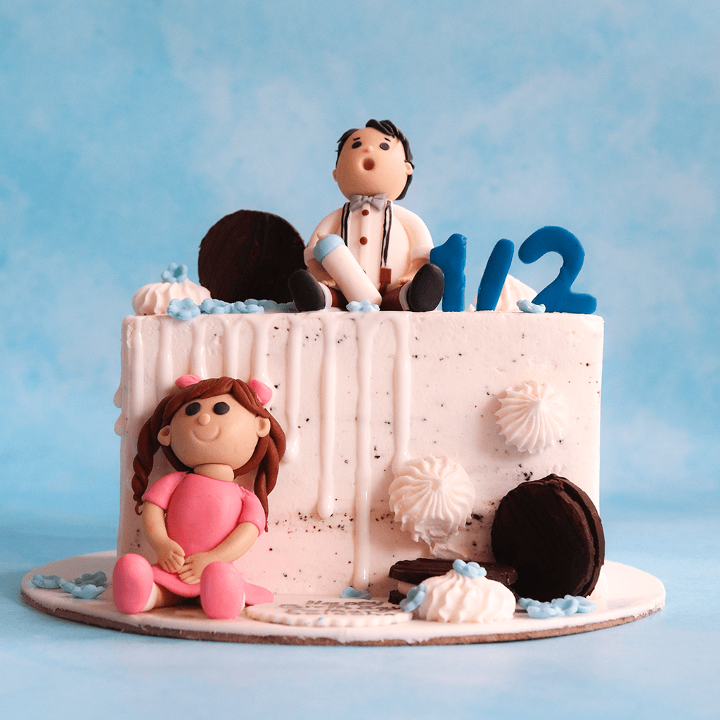 Twin Boy & Girl Half Cake - Crave by Leena