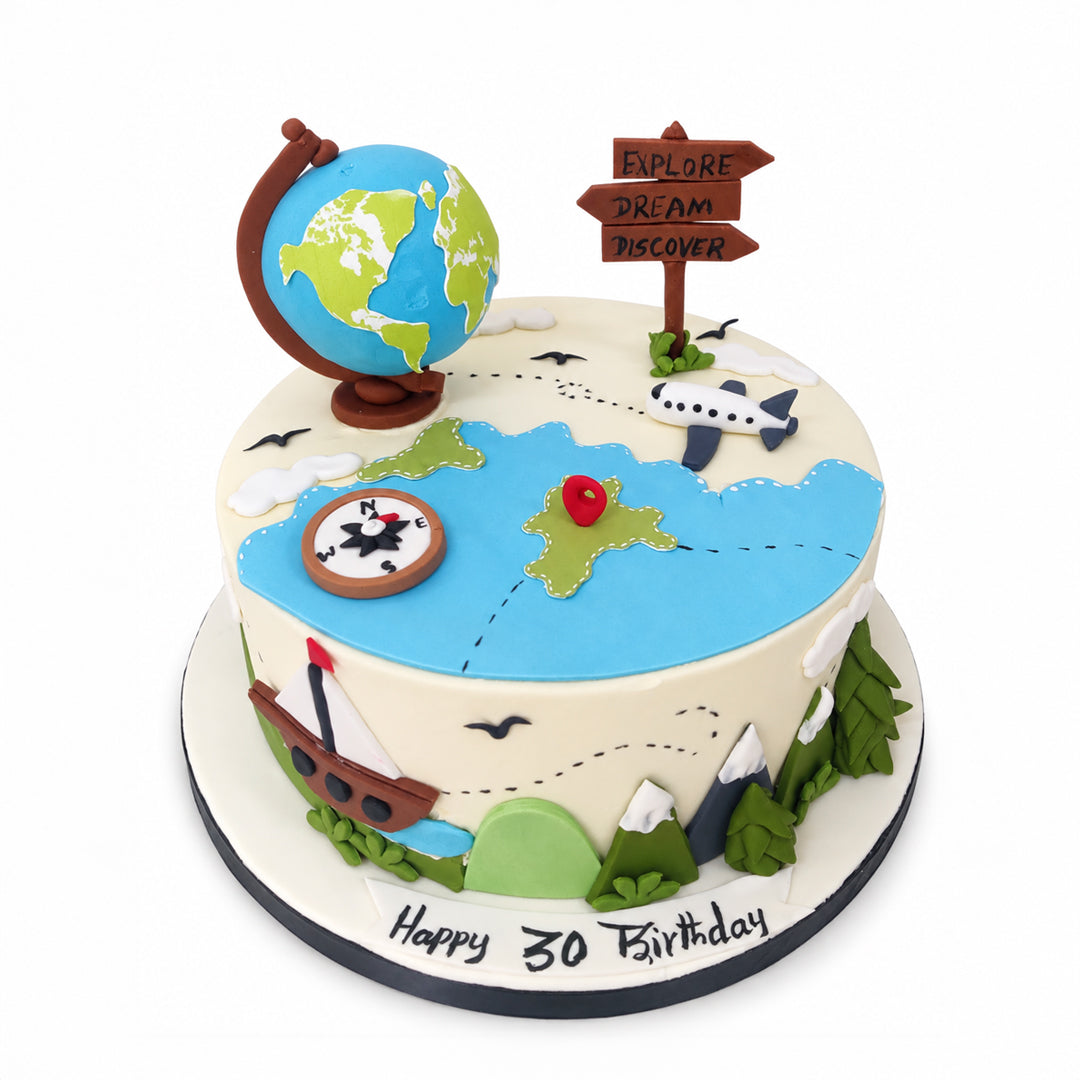 World Tour Theme Cake
