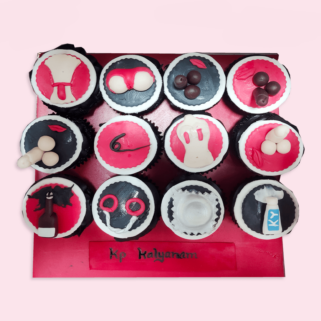 12 Bachelorette theme Cupcakes - Crave by Leena