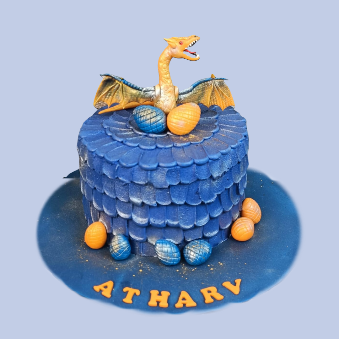 Blue & Orange Dragon Land - Crave by Leena