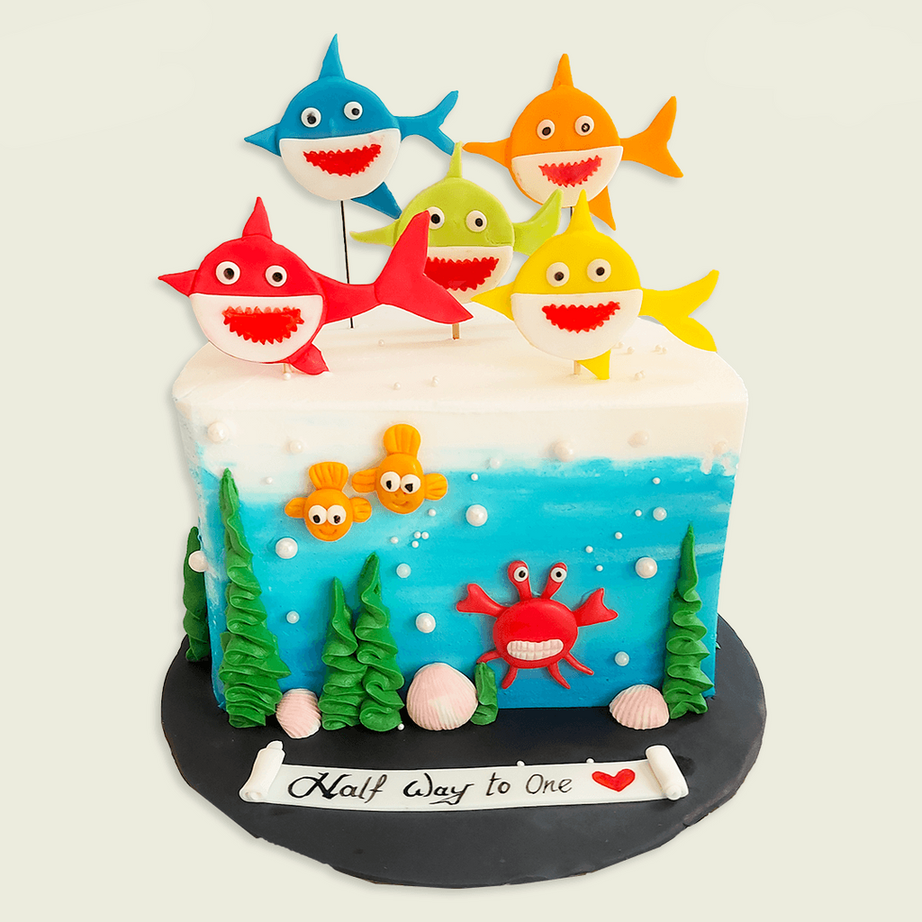 Baby Shark Half cake - Crave