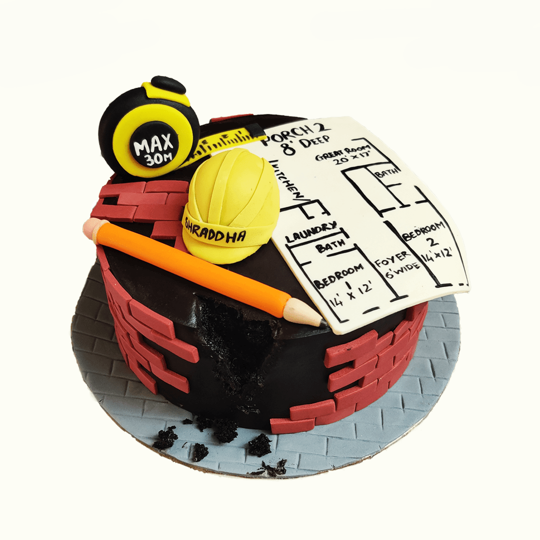 Brick Wall Construction Cake | Vegan Theme Cake in Bangalore – Crave by ...