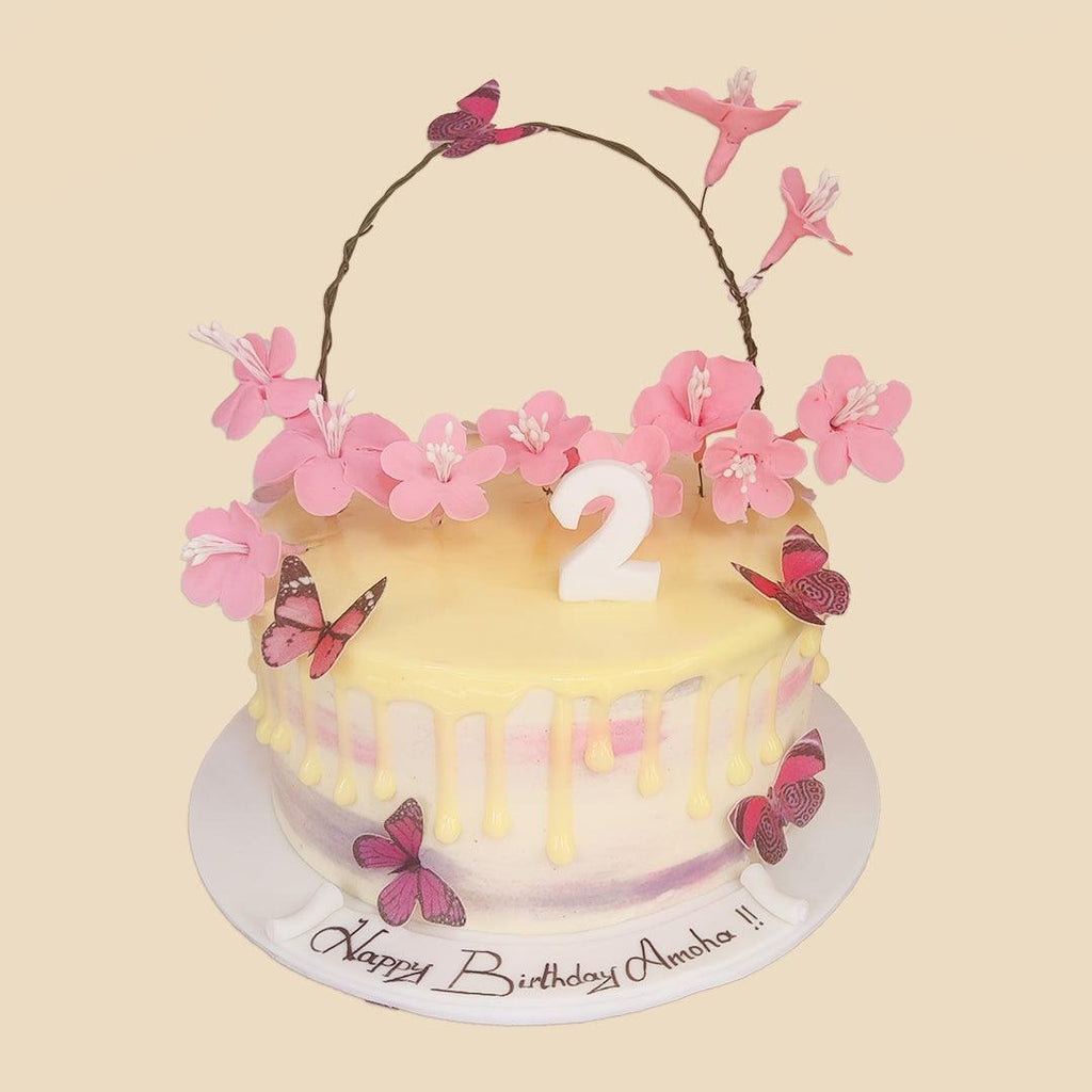 Floral Butterfly Arch Cake - Crave by Leena