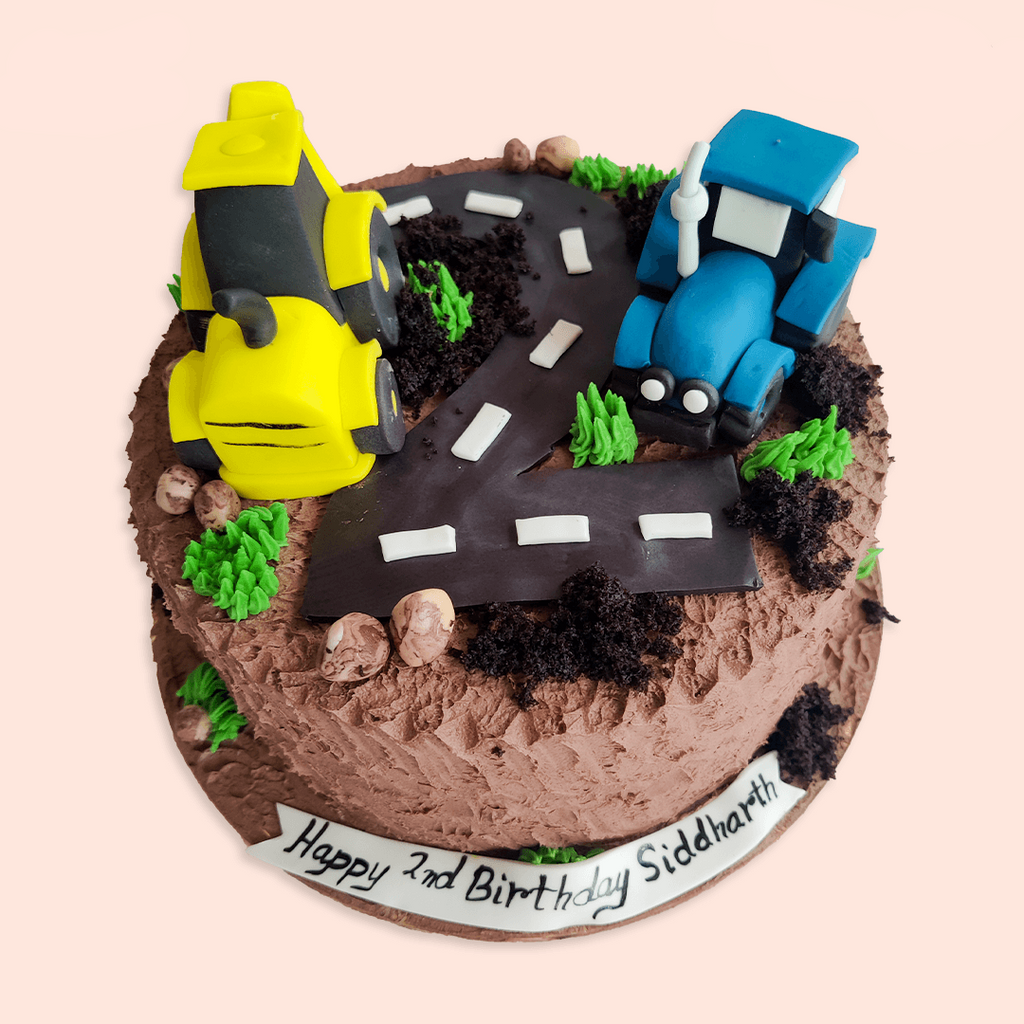 JCB & Tractor cake. - Crave by Leena