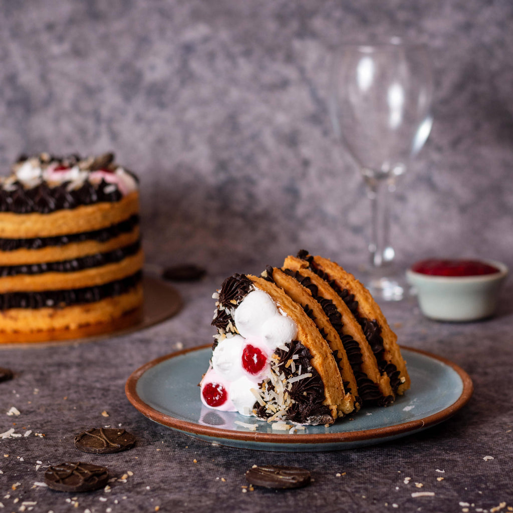 Layered Tart Cake - Chocolate Raspberry & Coconut - Crave