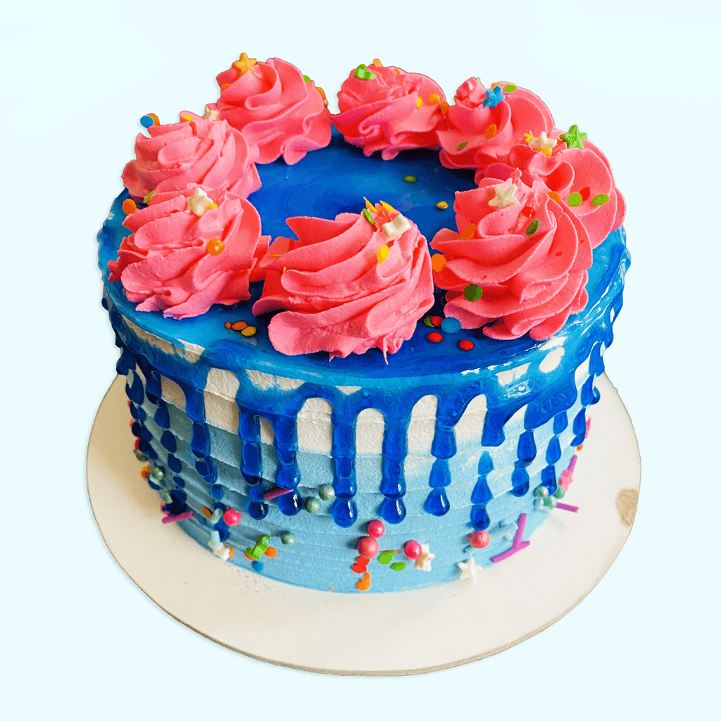 Pink & Blue Sprinkles Cake - Crave