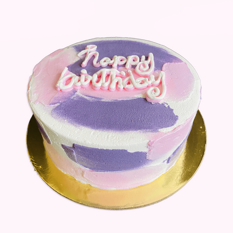 Pink & Purple Birthday Cake - Crave