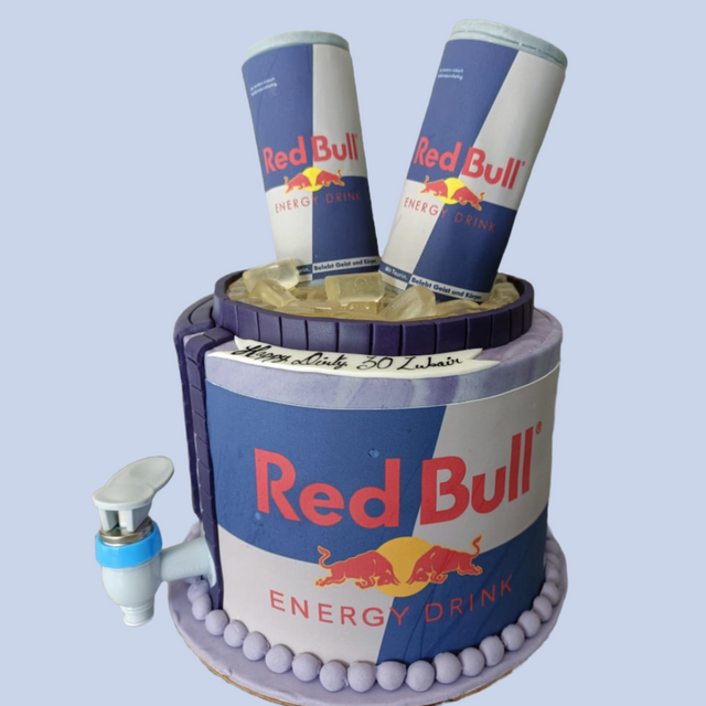 Red bull barrel cake - Crave by Leena