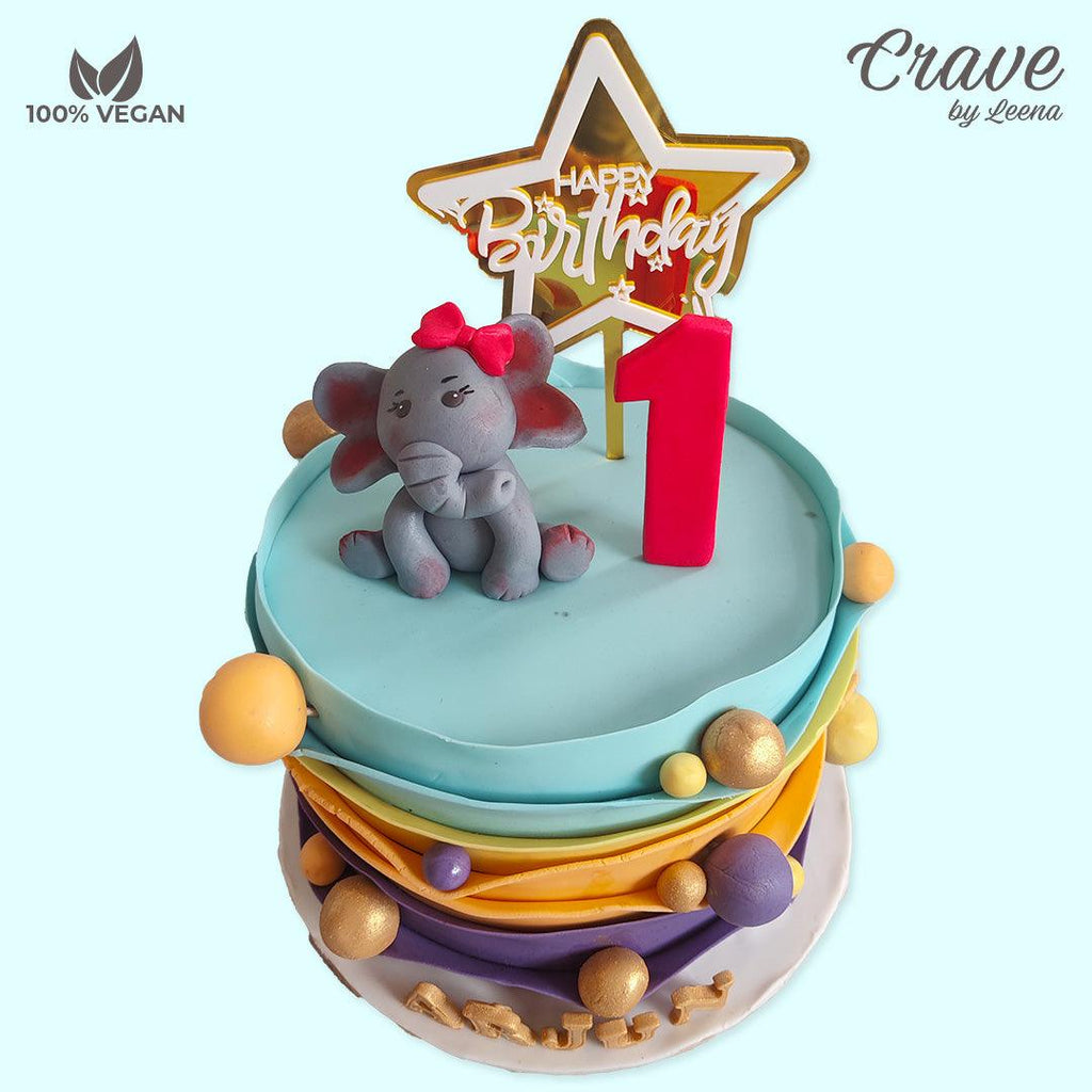 Ruffled Elephant  Cake - Crave by Leena