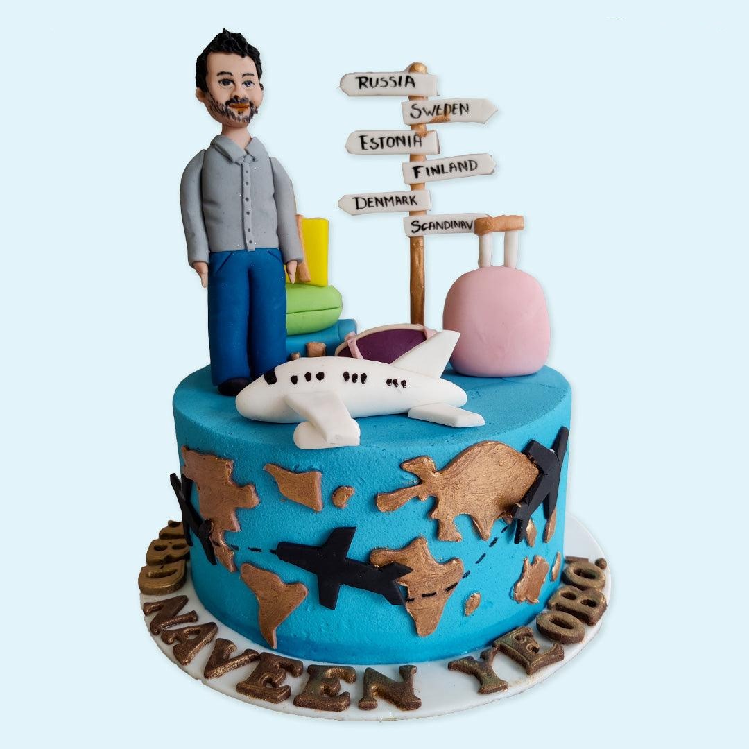 Travel Theme Cake | Order Birthday Cake for Travel Lover in Bangalore –  Liliyum Patisserie & Cafe