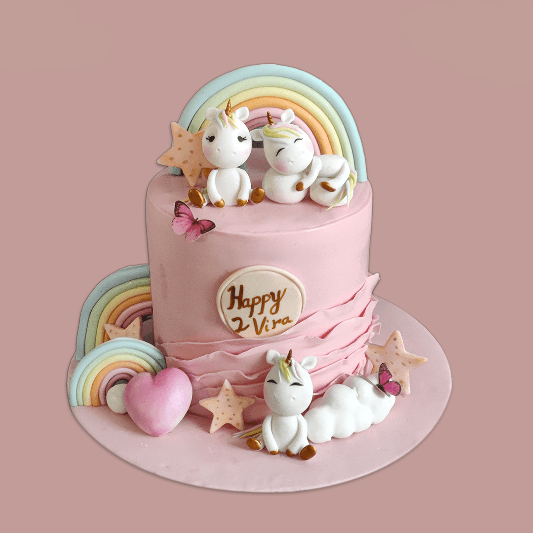 Two-tier Unicorn Seashell Cake - CakeIndulge PH