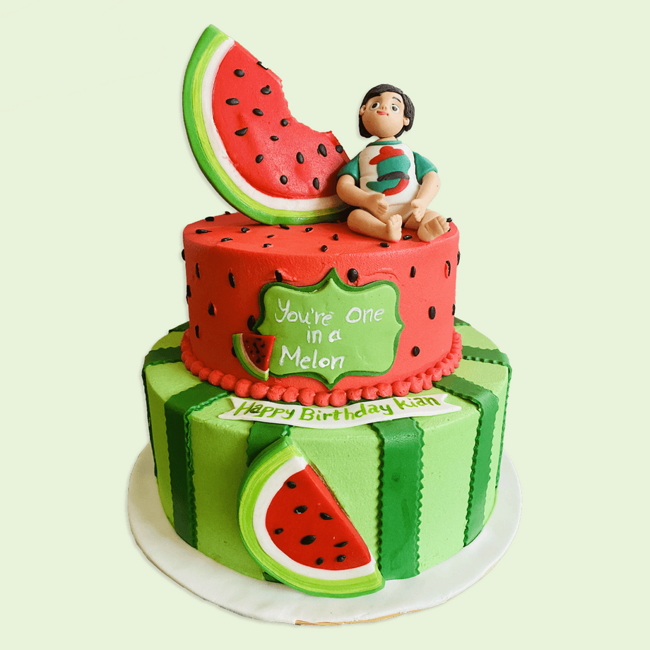 Watermelon diaper hot sale cake