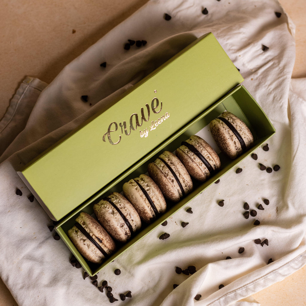 White & Black Macaron (Box of 6) - Crave by Leena